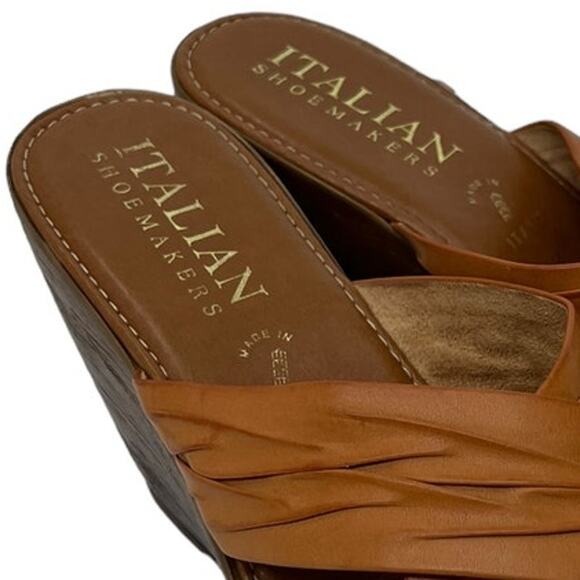 ITALIAN SHOEMAKERS Criss Cross Wedge Sandal SZ 10 - Picture 4 of 10